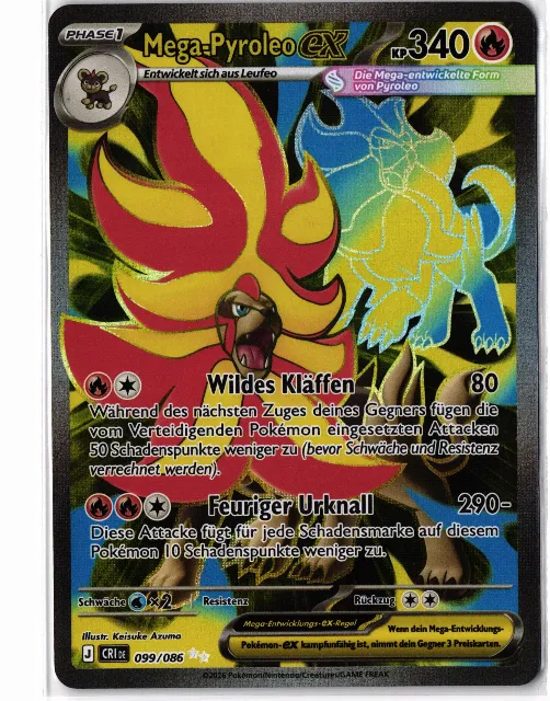 Mega-Pyroleo-ex Chaos Rising 099/086 Vorderseite